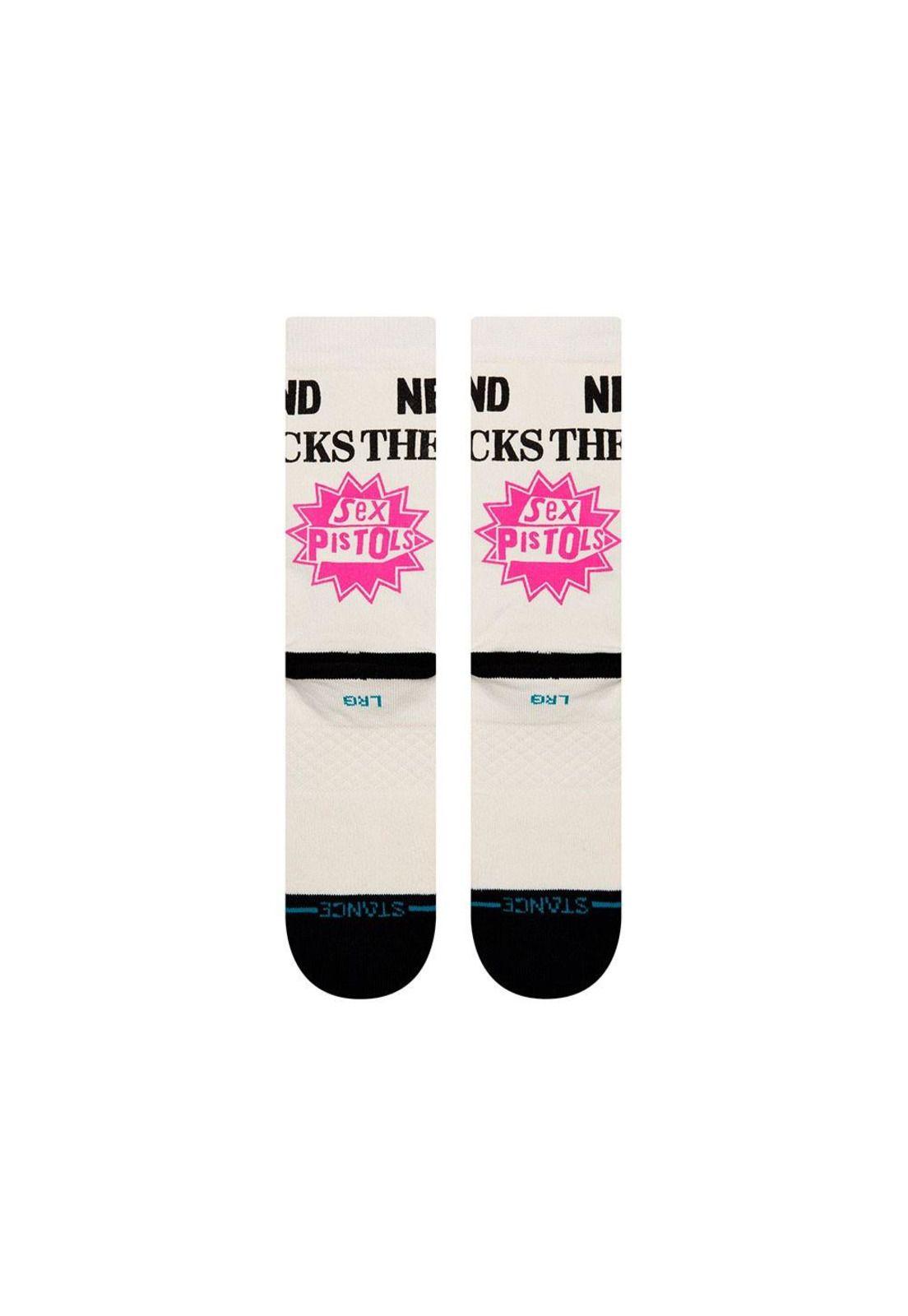 Stance Sock Sex Pistols Never Mind The Bollocks Off Men White-2