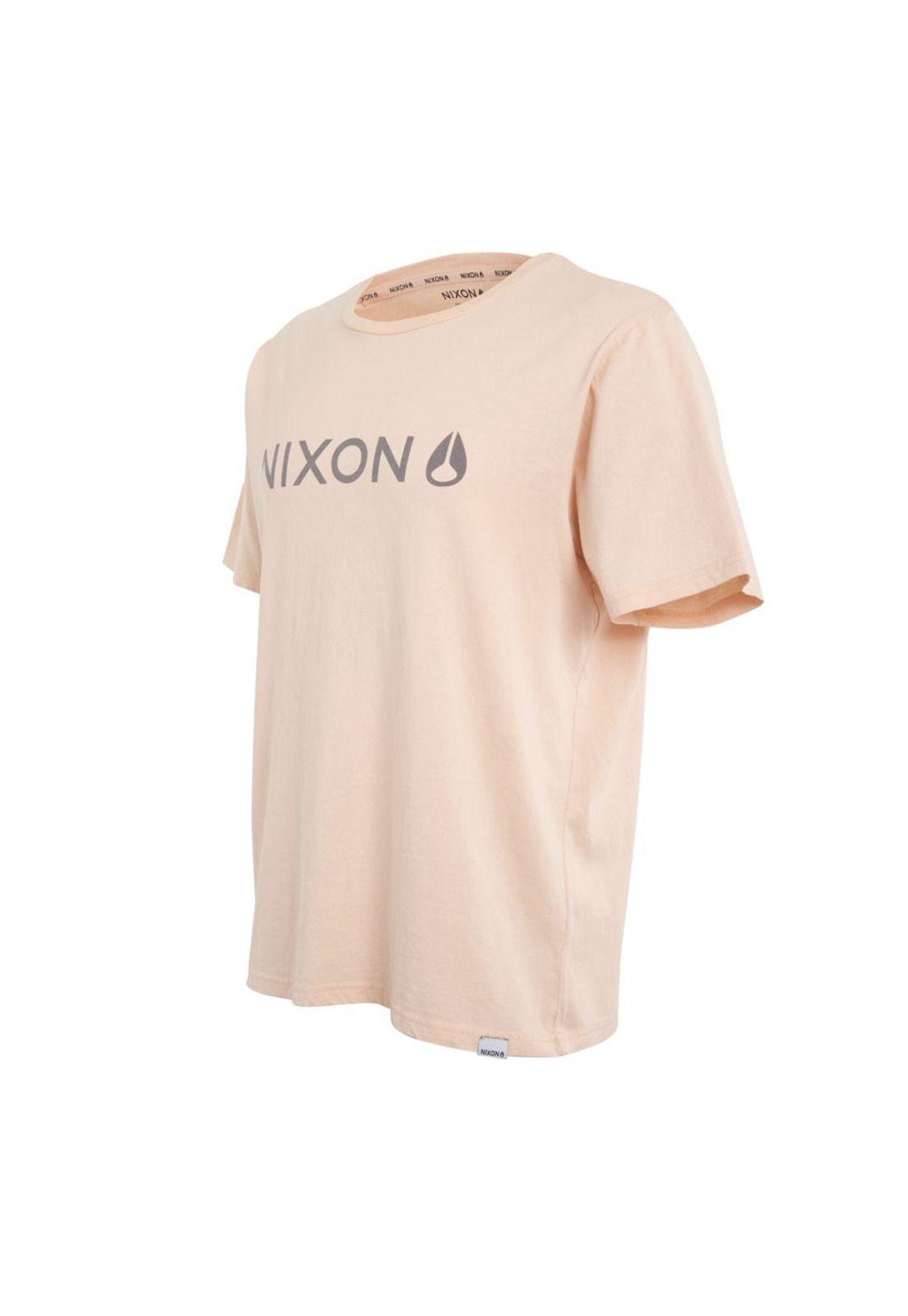 Polera Men Pale Pink Grey Logo Front-2