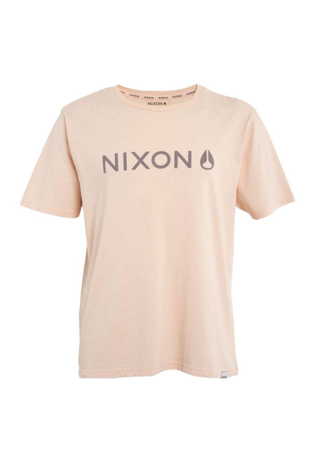 Polera Men Pale Pink Grey Logo Front-0