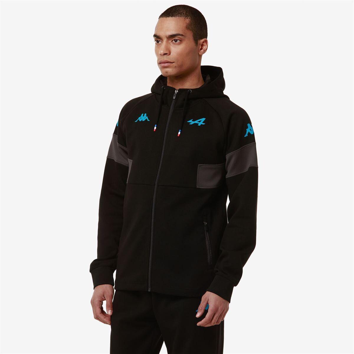 Chaqueta Kappa Men Supporter Adorfeo ALPINE F1 Black Grey Light Blue-4