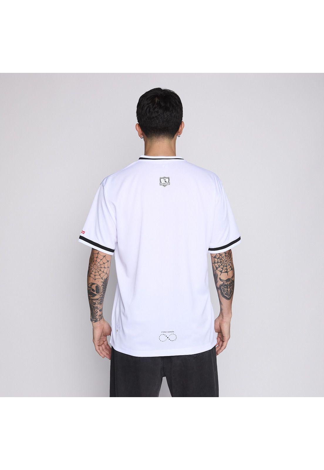 Camiseta Baseball Colo Colo Urbano Hombre Eterno Campeón Blanco-1