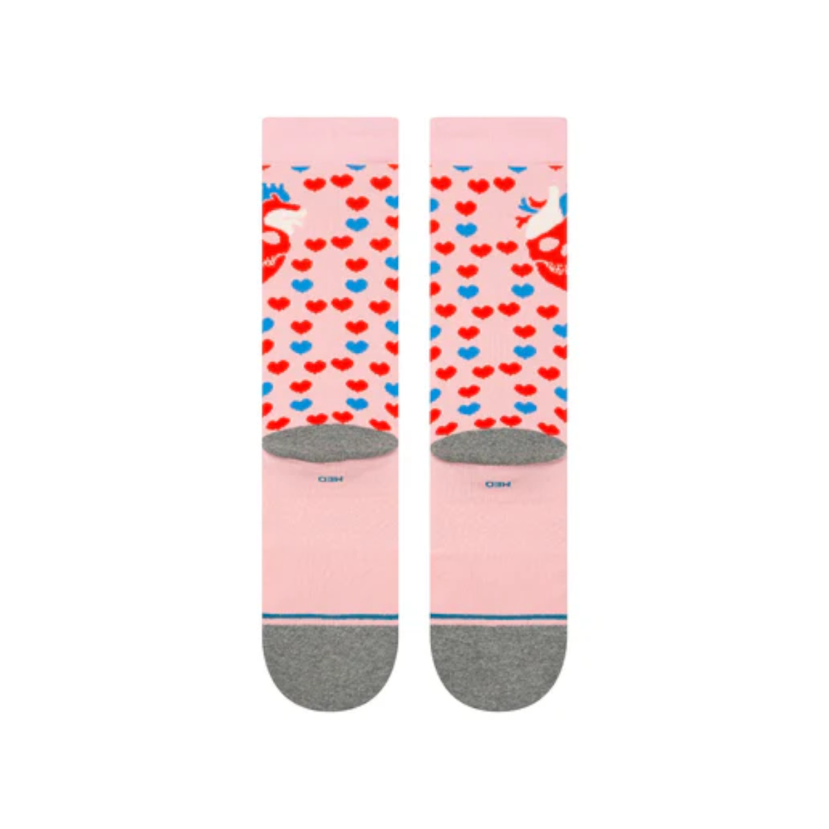 Stance Sock Hearted Crew Pink-2