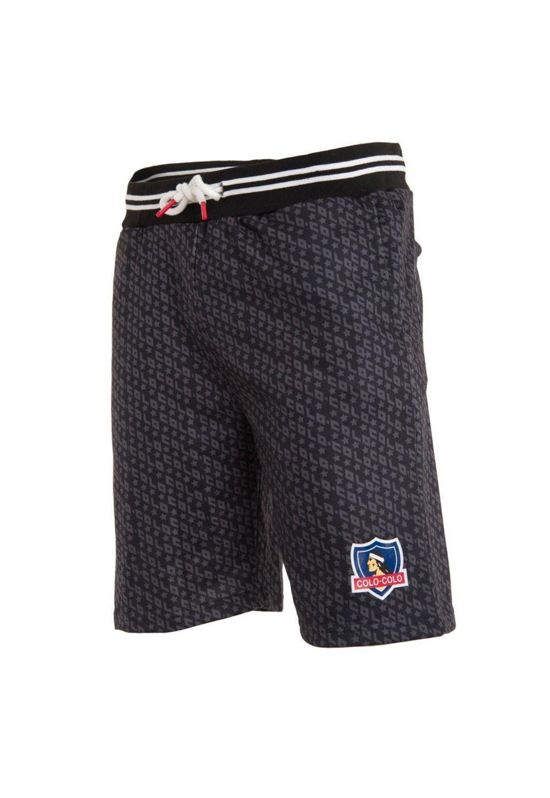 Short Colo Colo Urbano "letters" Negro y Gris-1
