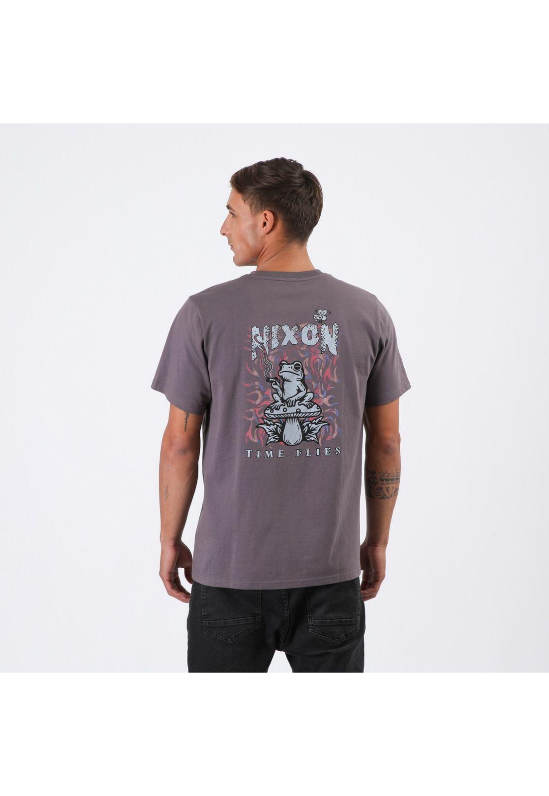 Polera Nixon Men Frog Dark Grey-0