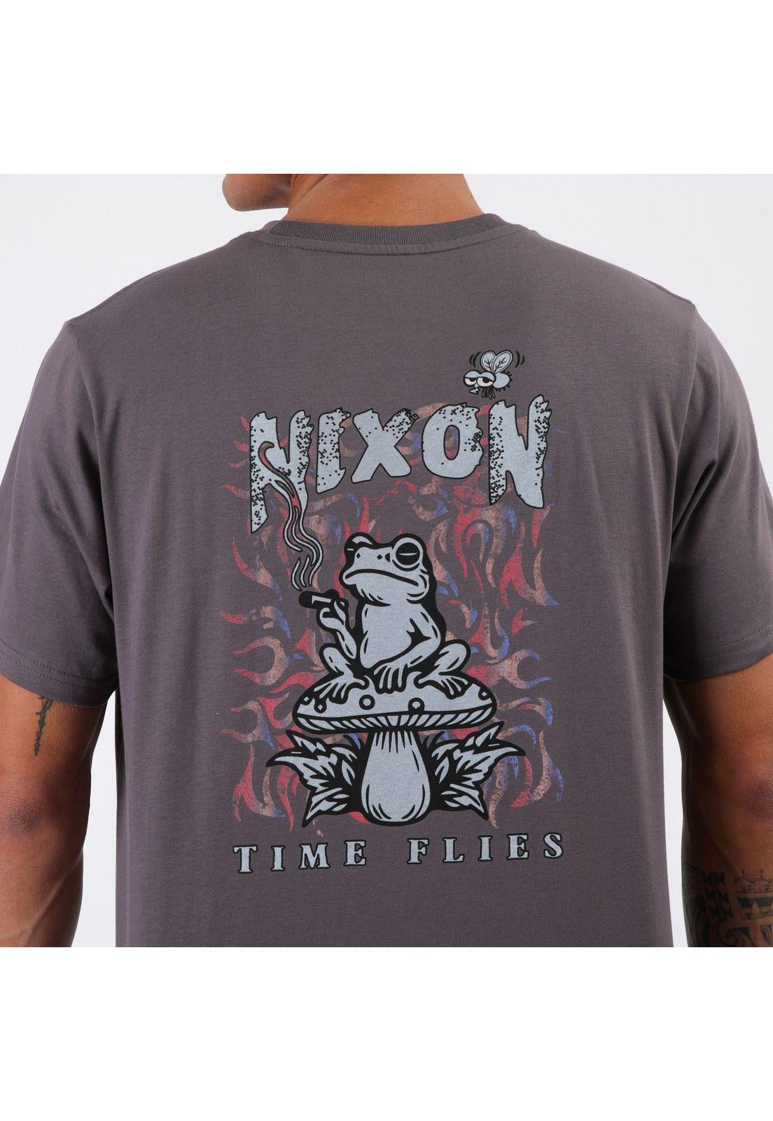 Polera Nixon Men Frog Dark Grey-2