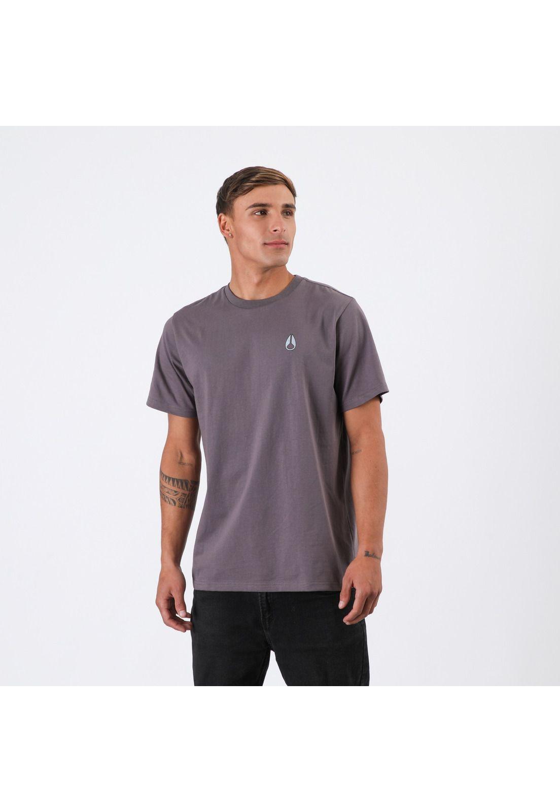 Polera Nixon Men Frog Dark Grey-4