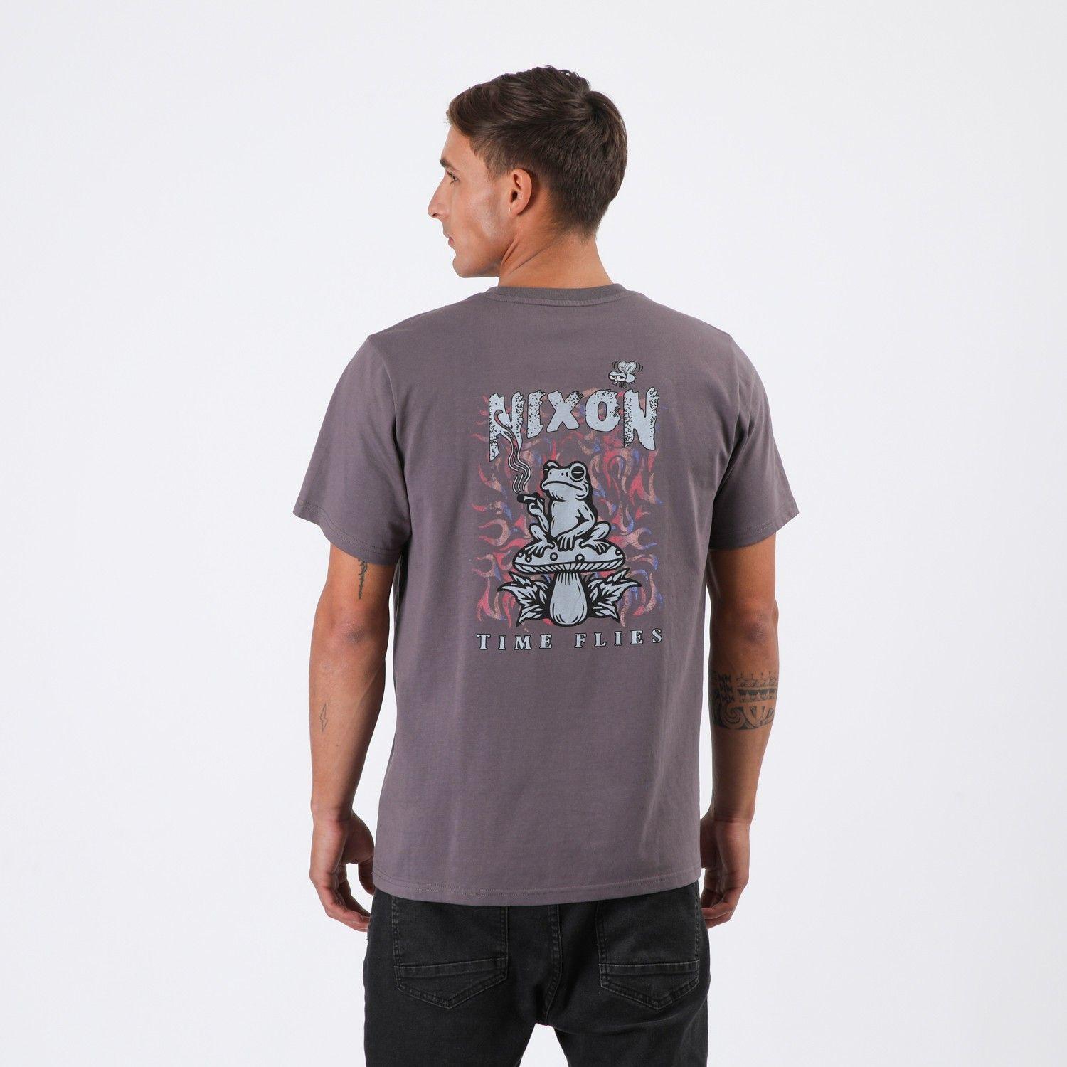 Polera Nixon Men Frog Dark Grey-2