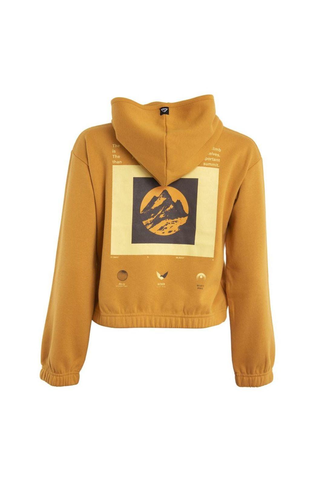 Poleron Kids Crop Top Mustard-2
