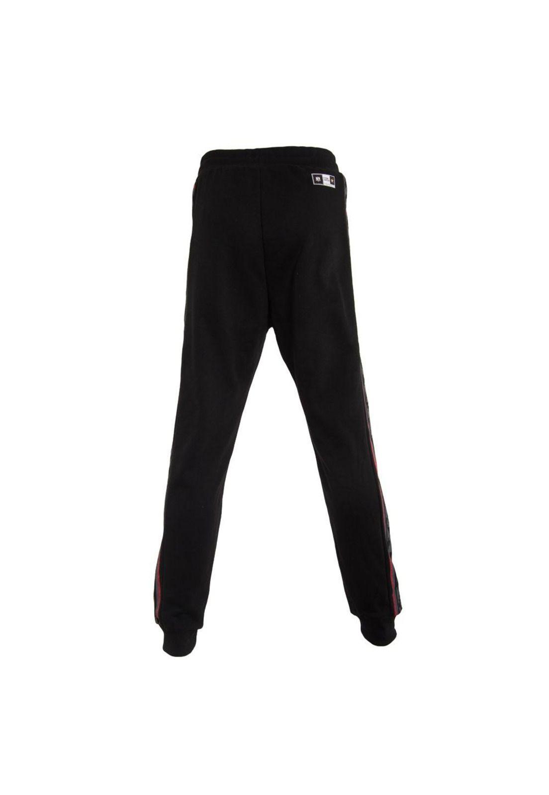 Pantalón Colo Colo Urbano Black Diseño Banda Lateral Grey Red-2