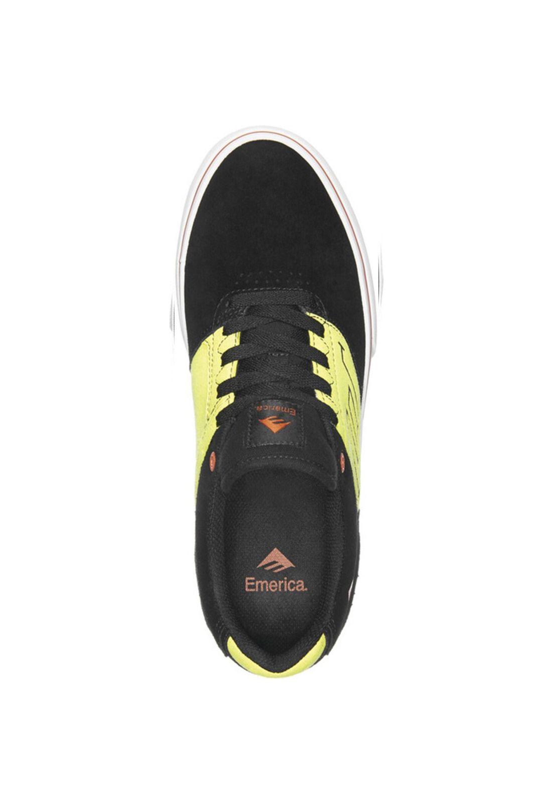 Zapatilla The Low Vulc Black Green Emerica-1