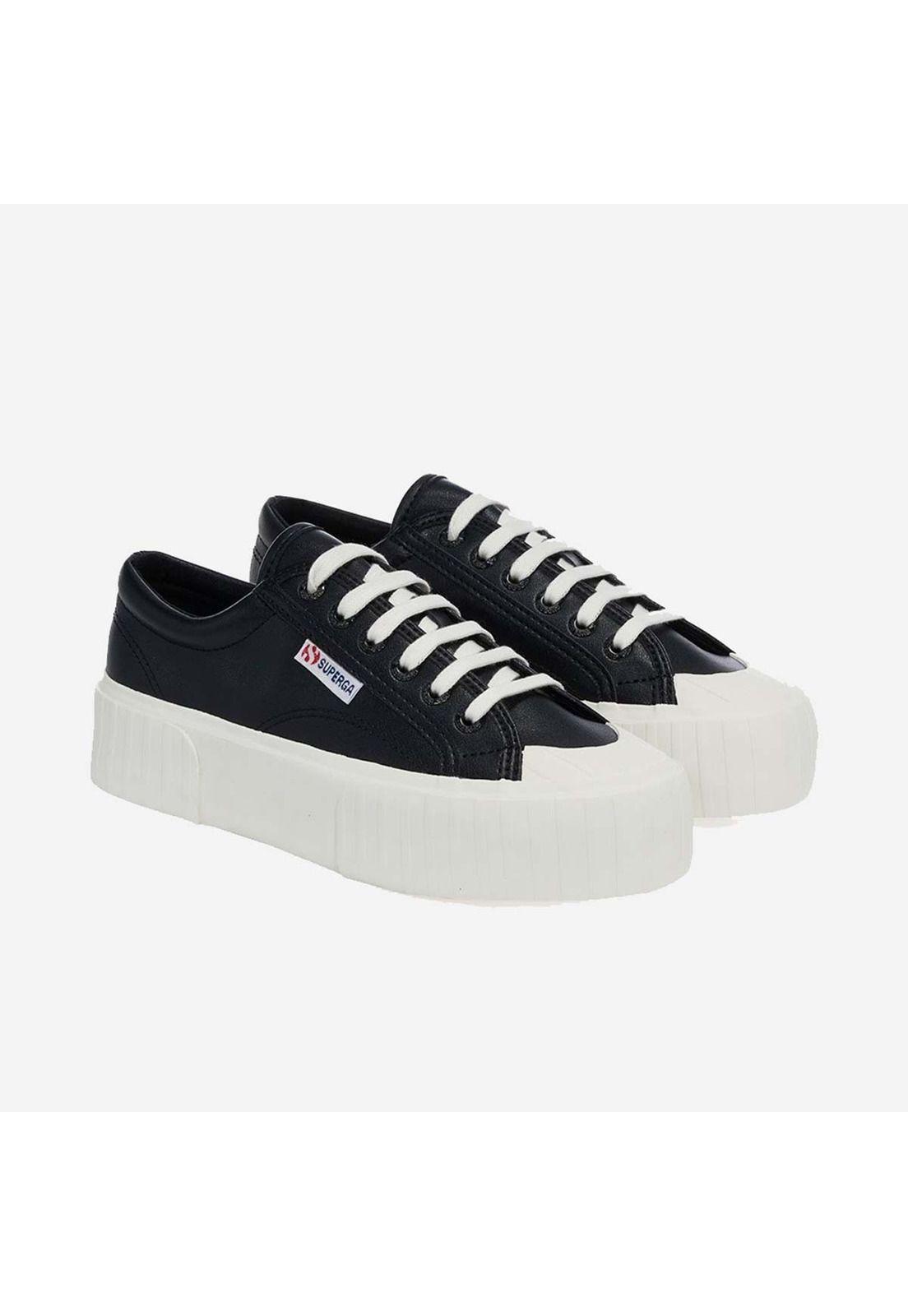 Zapatilla 2631 Stripe Platform Black White-1