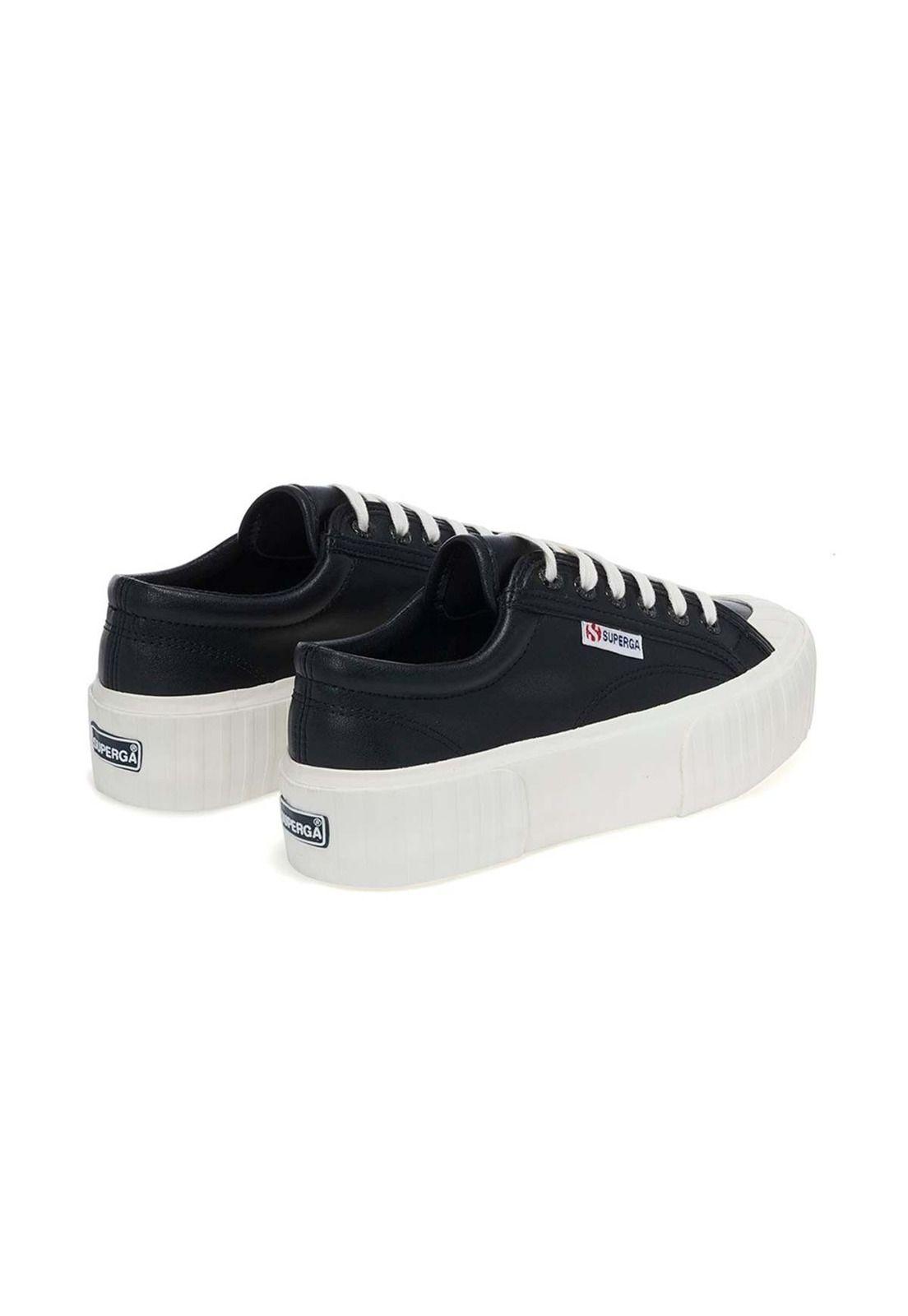 Zapatilla 2631 Stripe Platform Black White-2