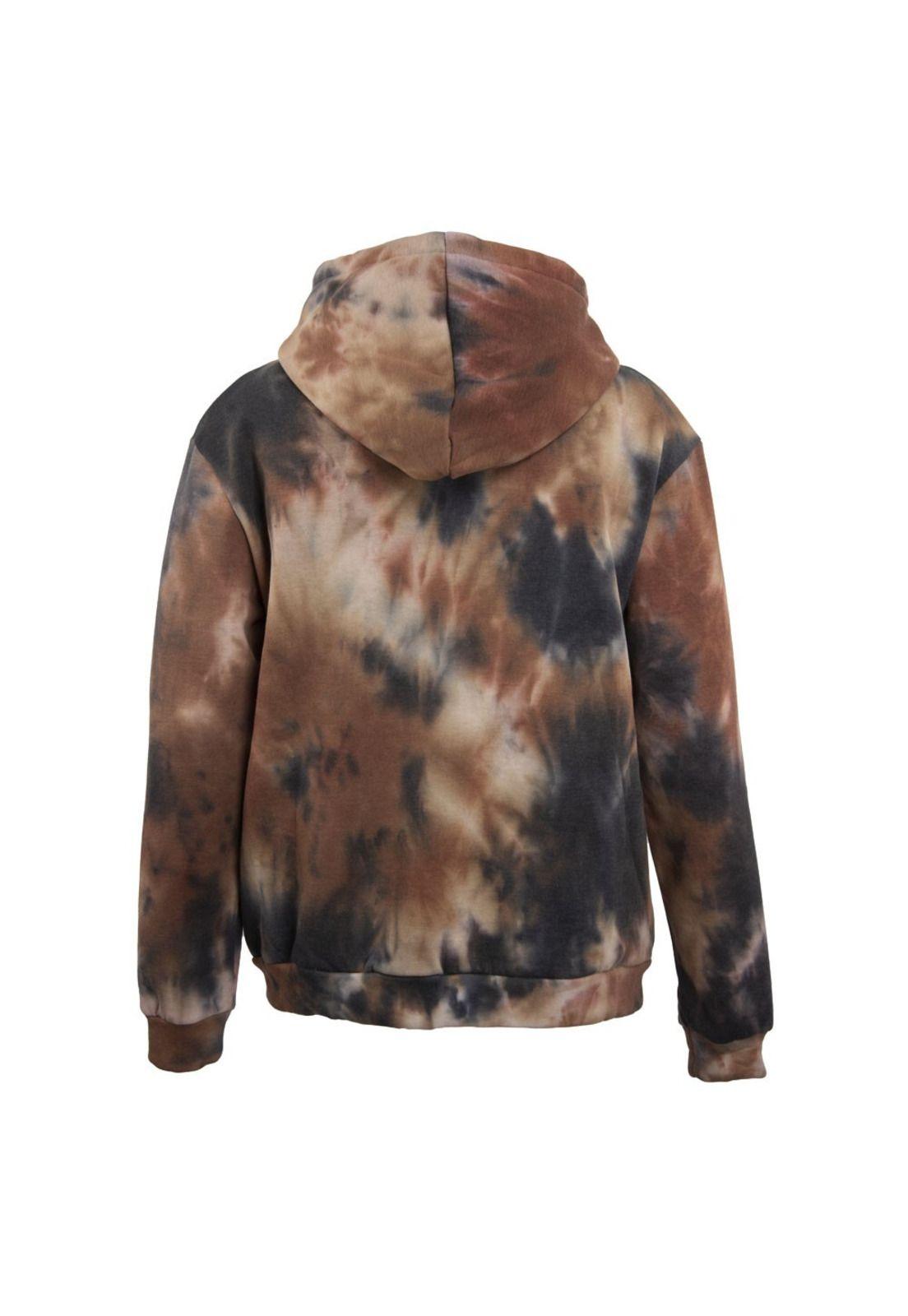 Polerón Men Full Zipper Tie Dye Brown-1
