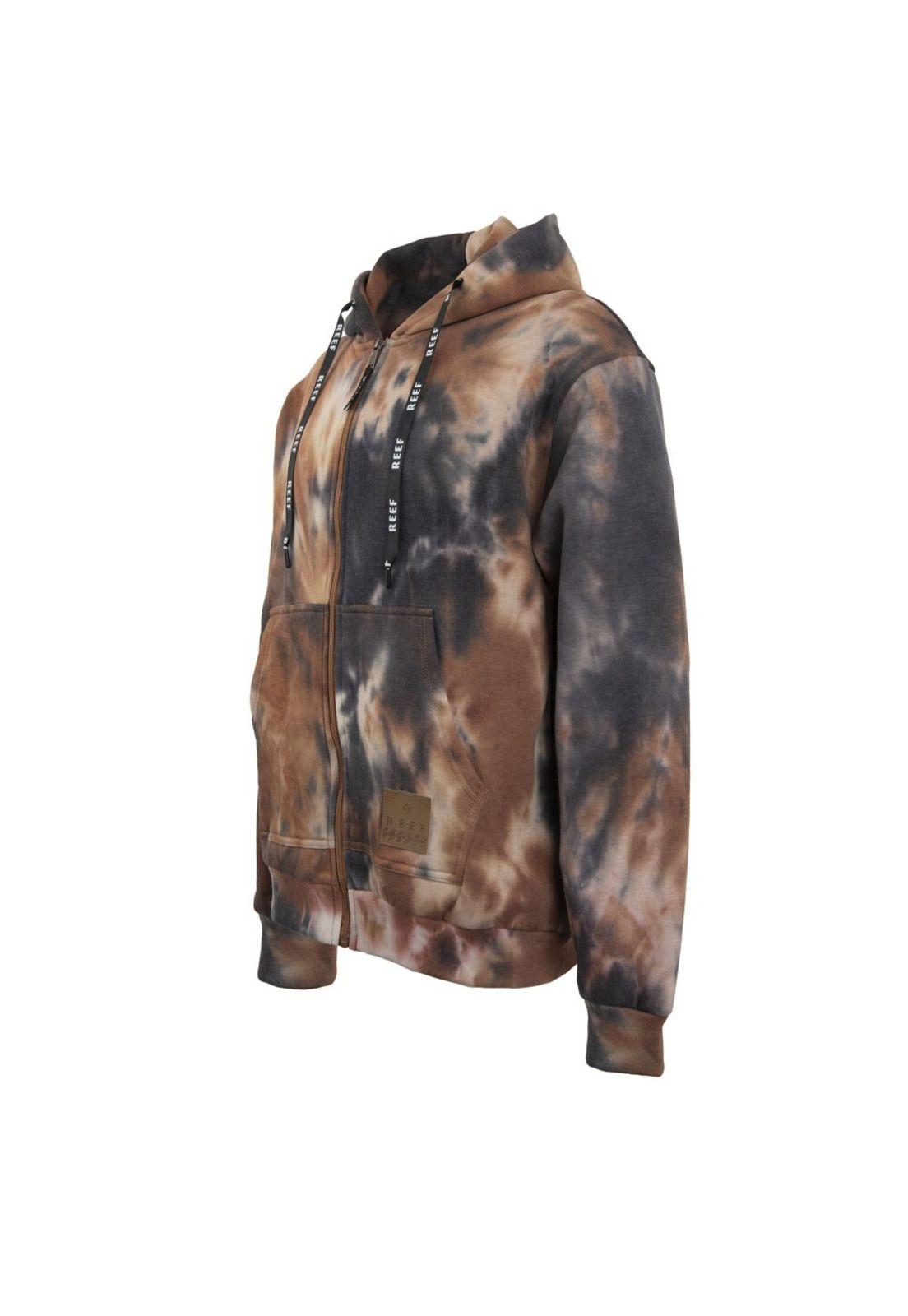 Polerón Men Full Zipper Tie Dye Brown-2