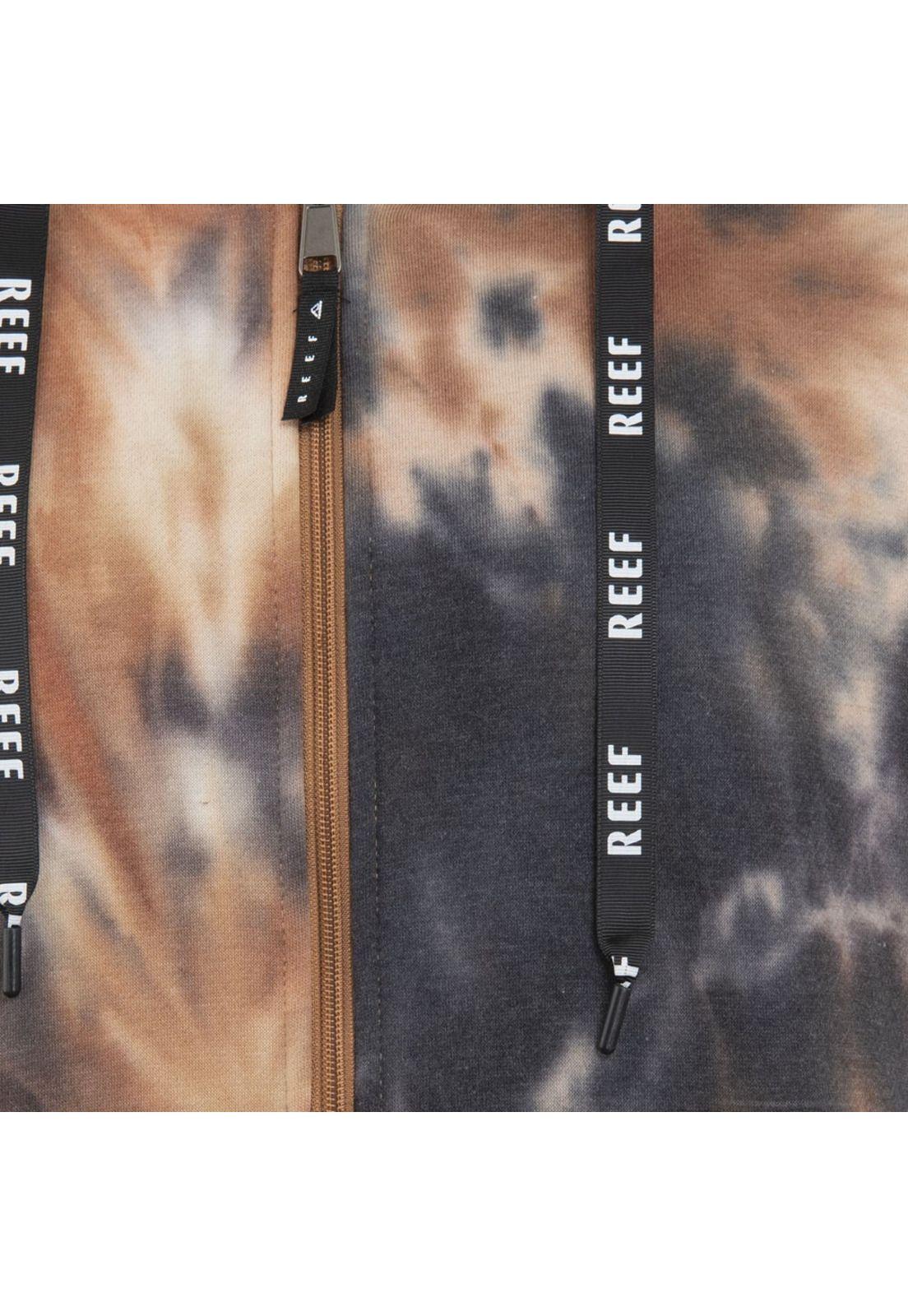 Polerón Men Full Zipper Tie Dye Brown-3