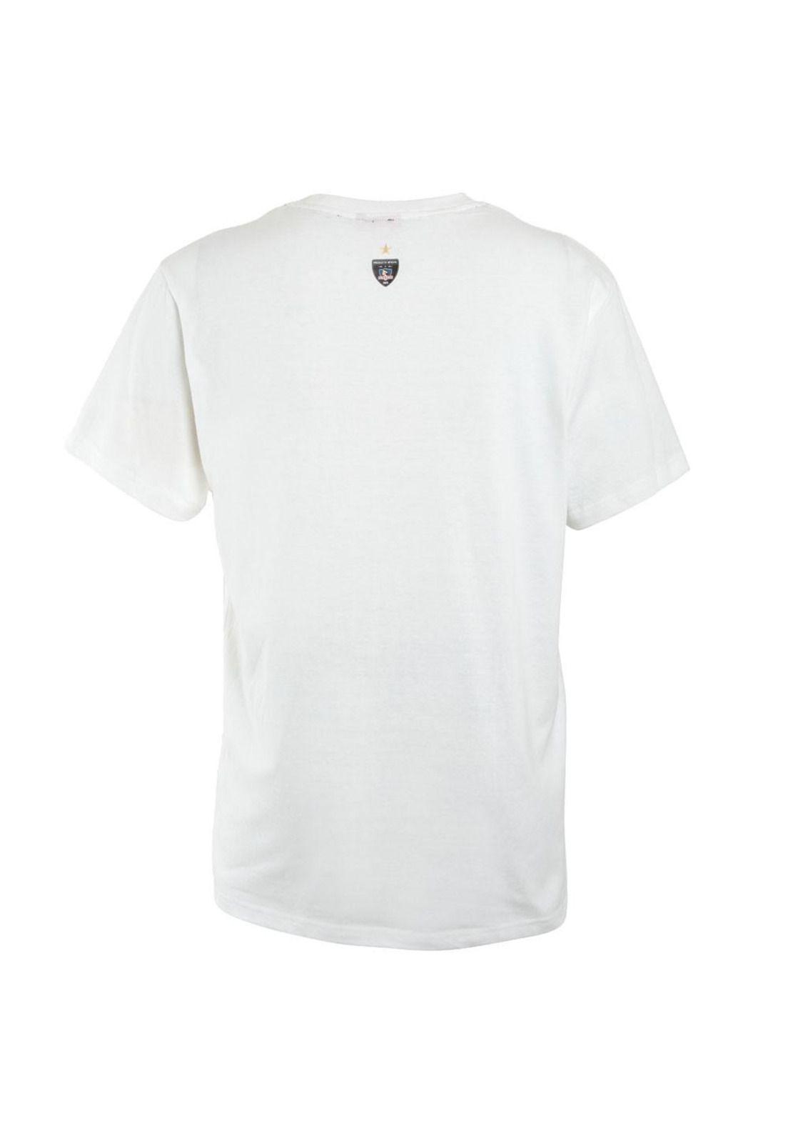 Polera Colo Colo Urbano "Escudo Gris" Blanca-2