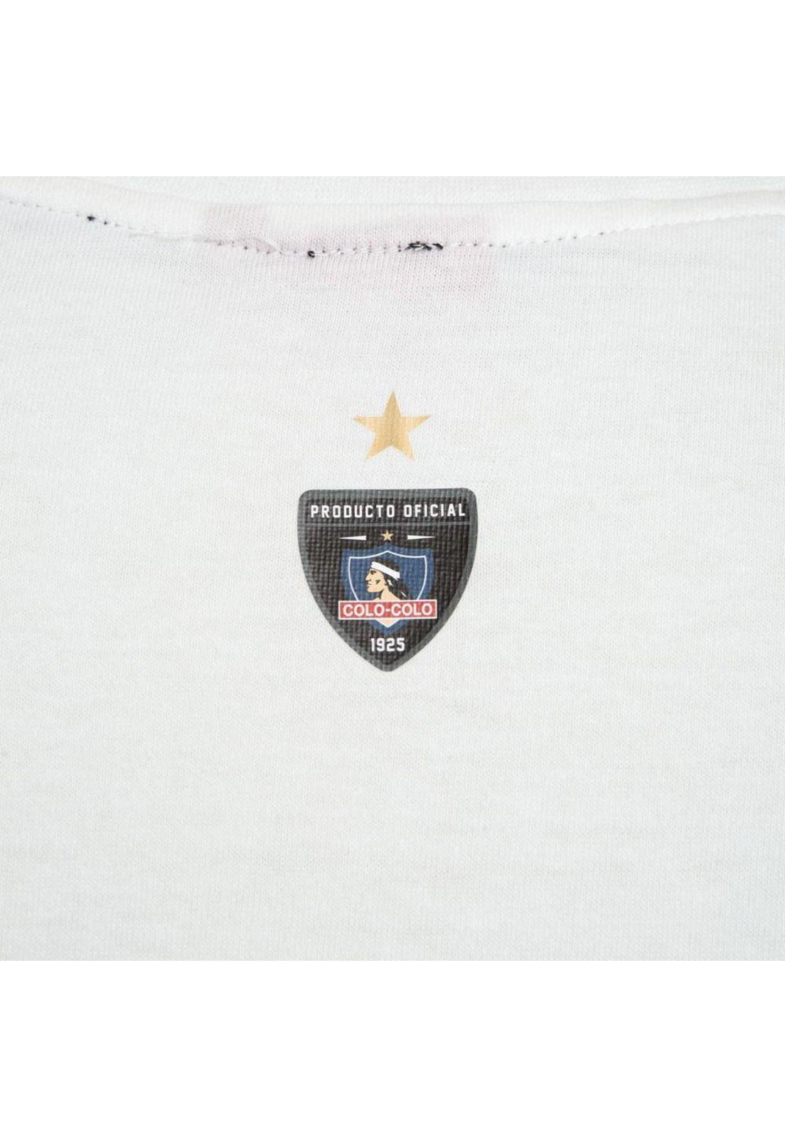 Polera Colo Colo Urbano "Escudo Gris" Blanca-3
