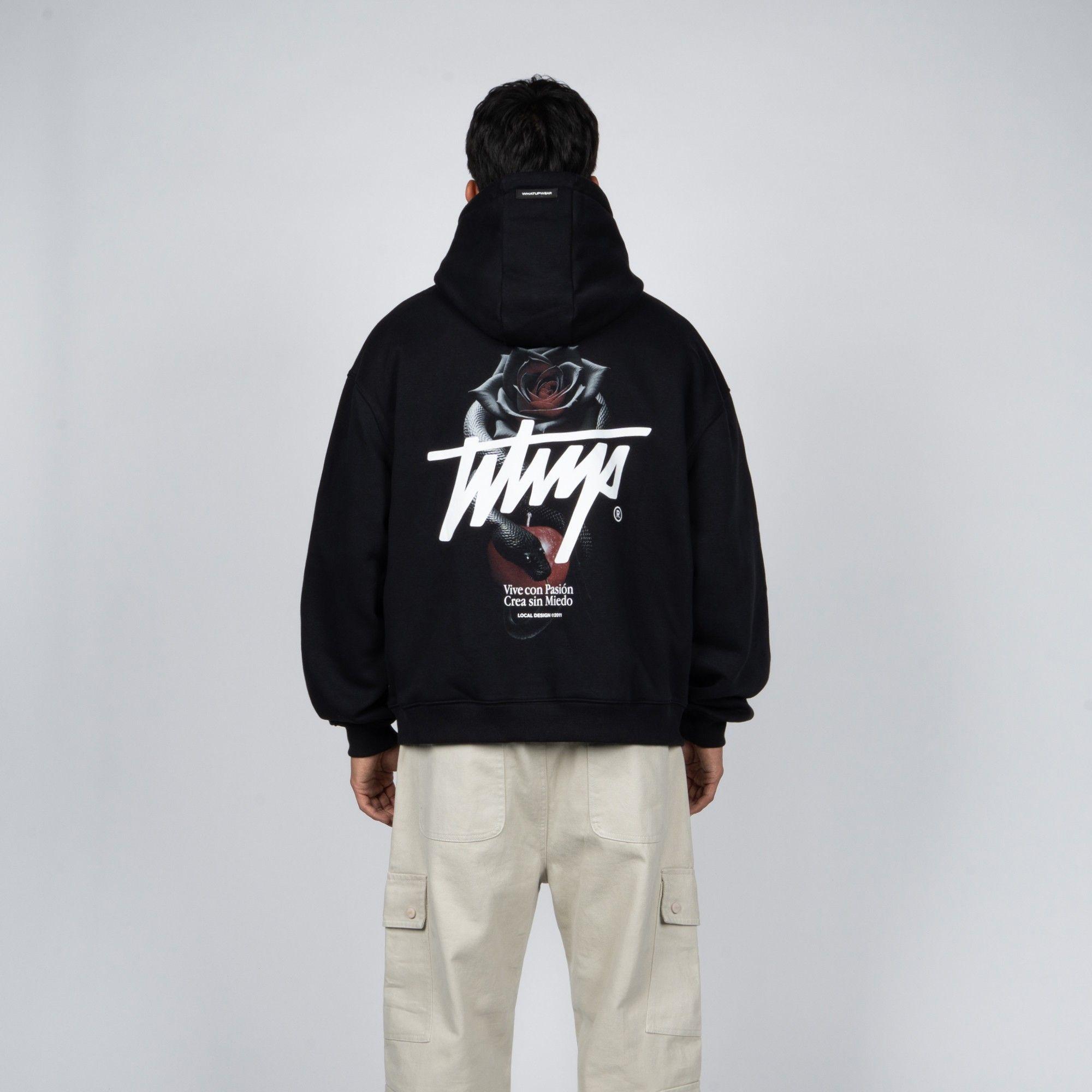 Polerón WhatUp Rose and Snake Black-1