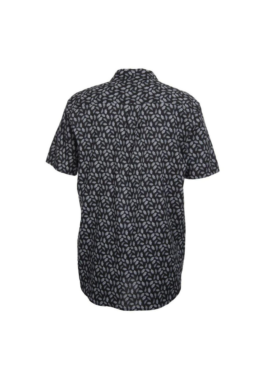 Camisa Negra diseño Hojas Reef-2