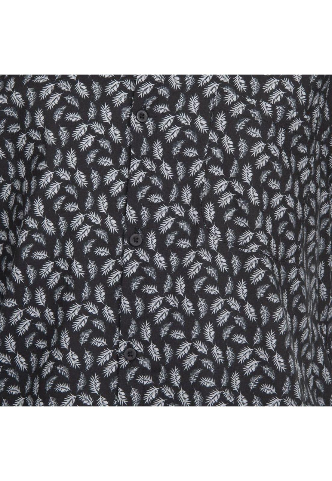 Camisa Negra diseño Hojas Reef-3