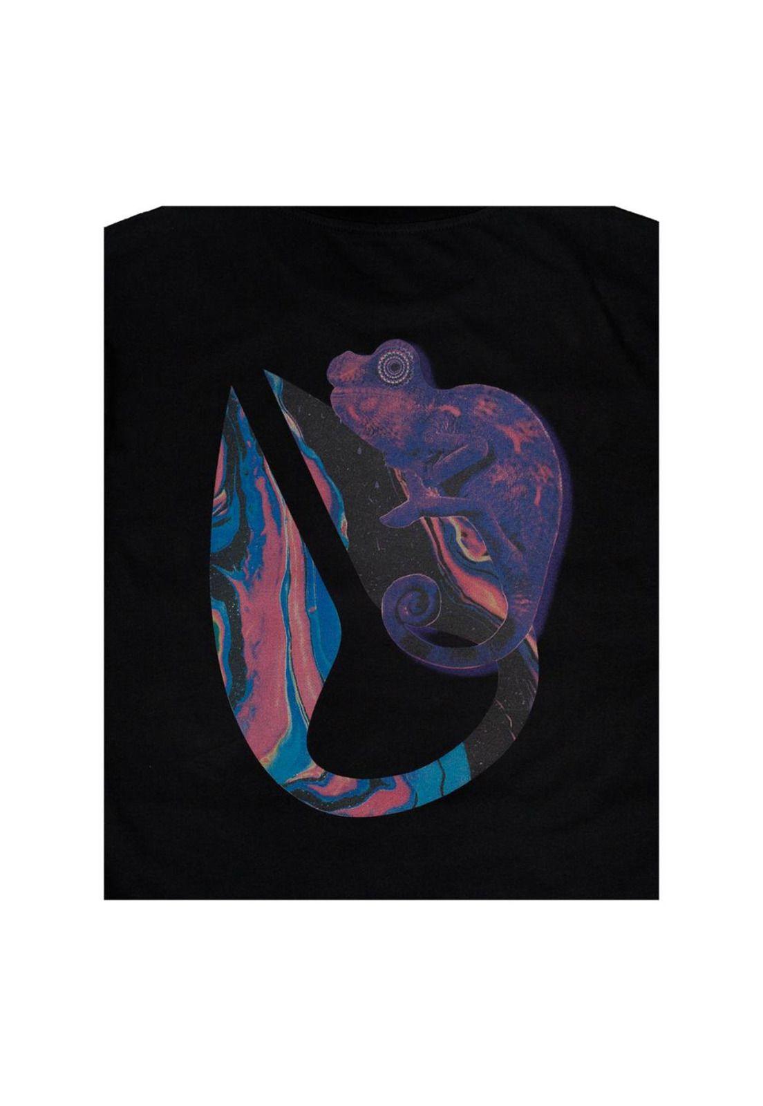 Polera Nixon Men Black Iguana Blue Fuchsia-3