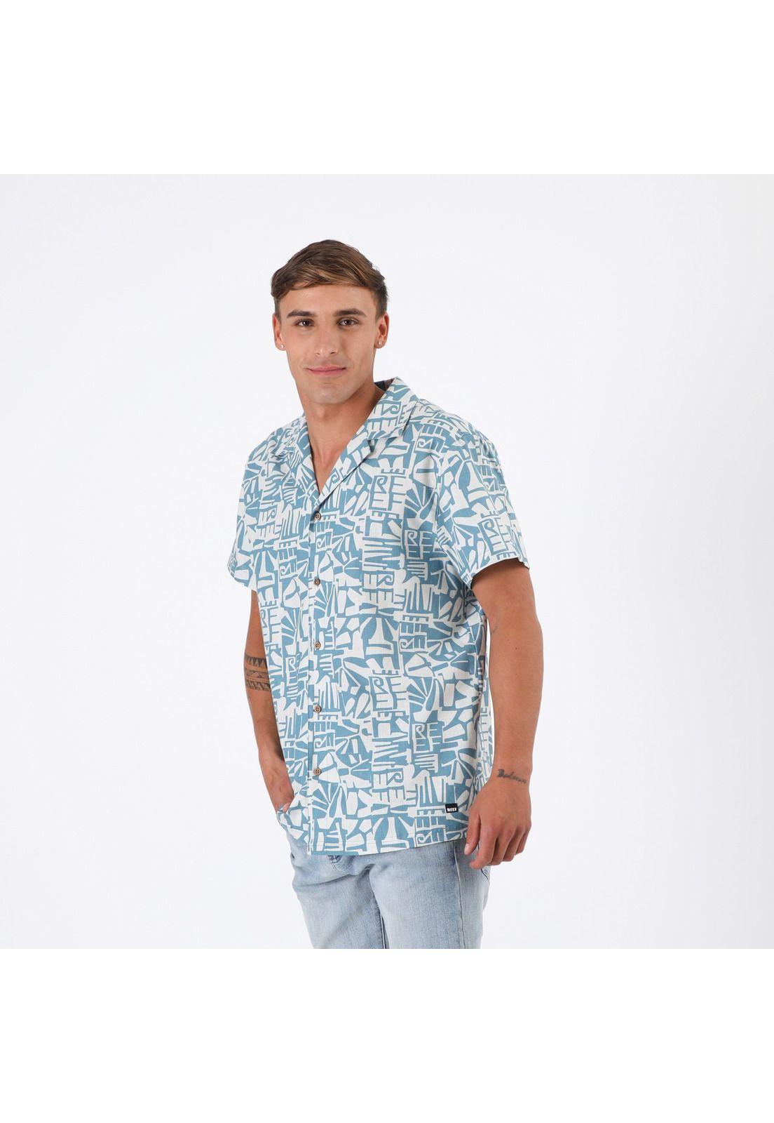Camisa Reef Men Celeste Diseños Azul-0
