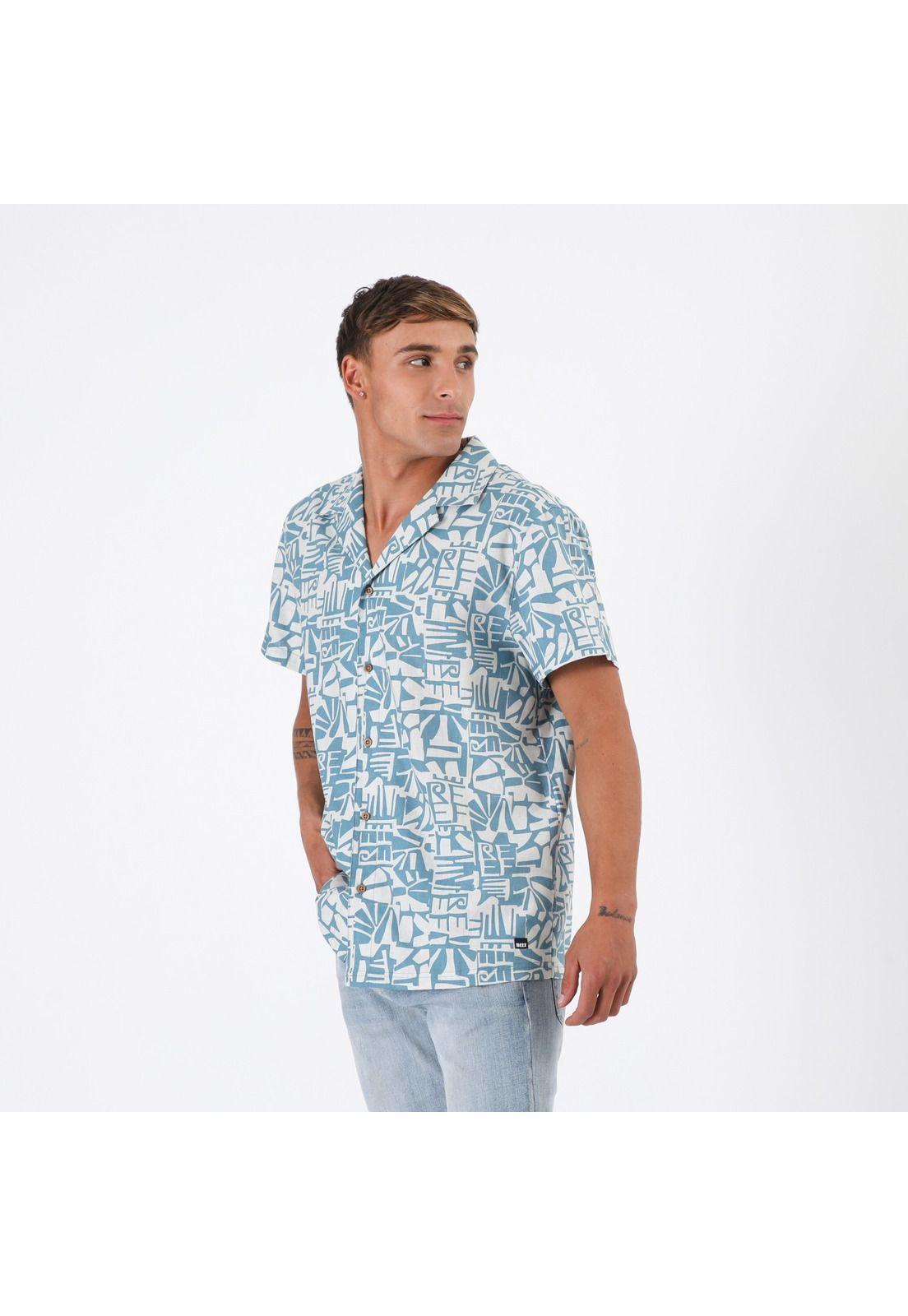 Camisa Reef Men Celeste Diseños Azul-2