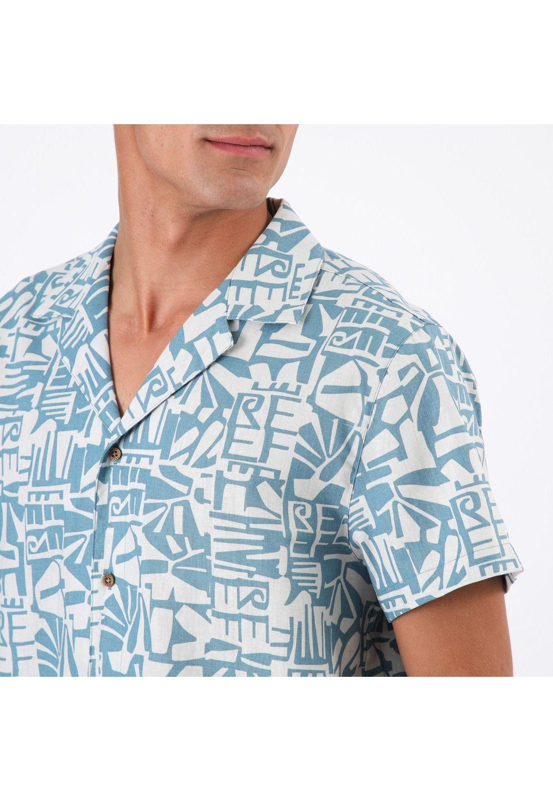 Camisa Reef Men Celeste Diseños Azul-3