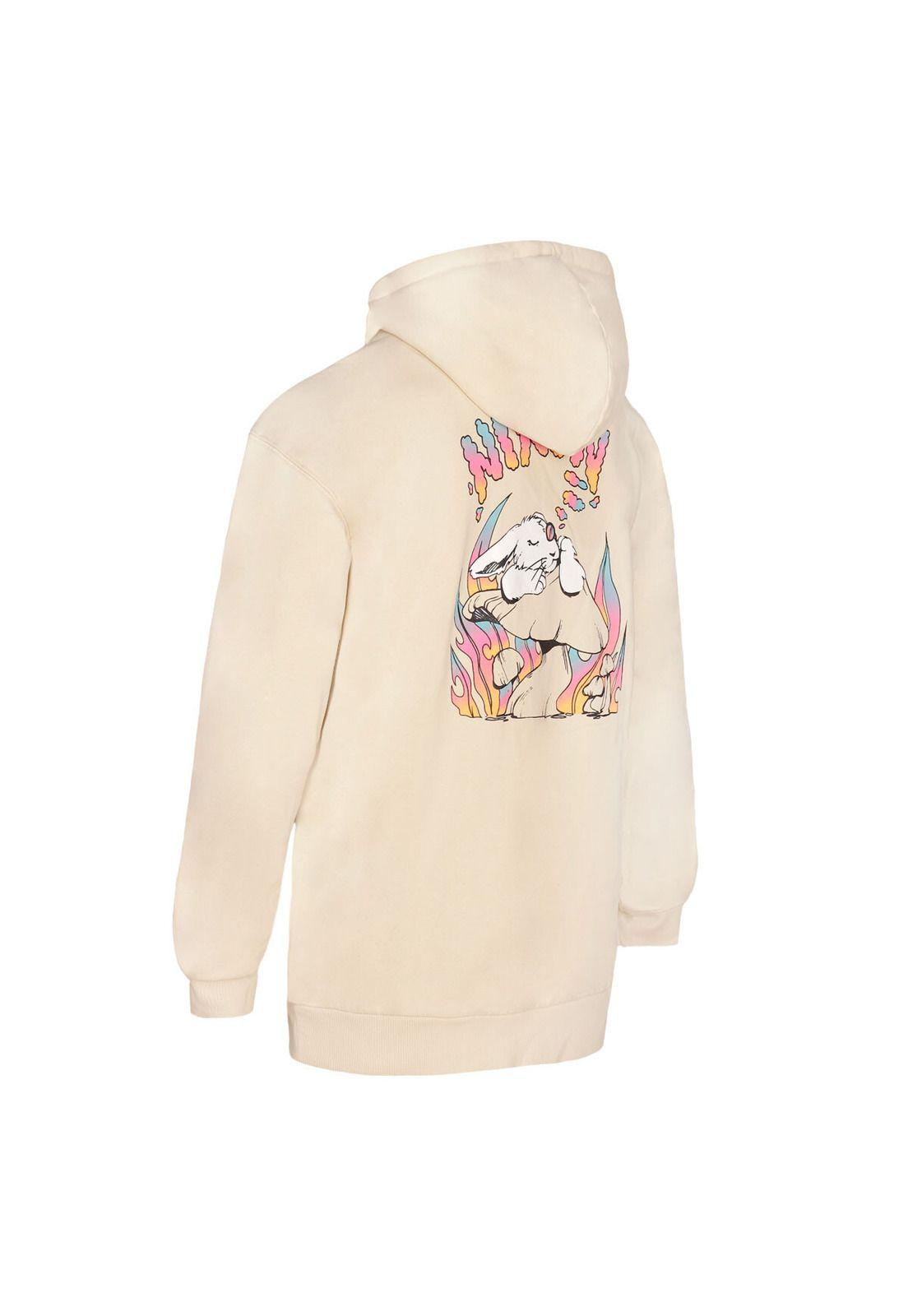 Polerón Men Hoodie Mystical Bunny Beige-2