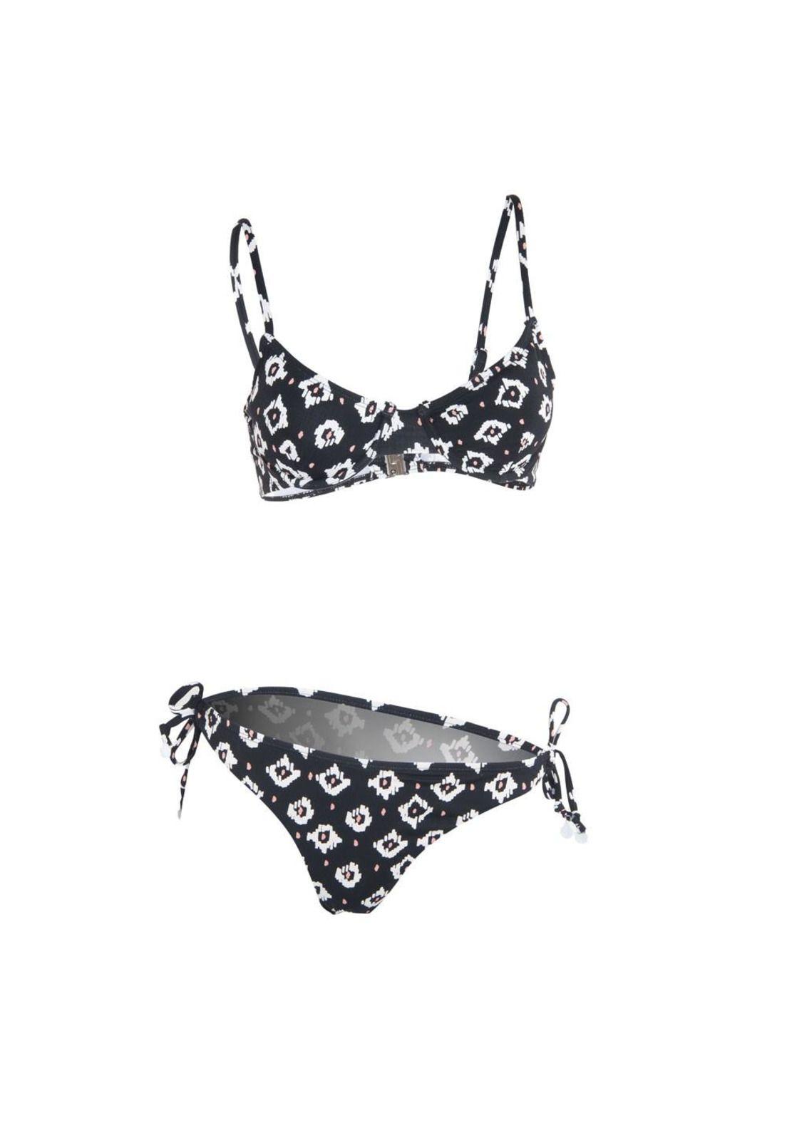 Bikini 05 Negro Figuras Blancas Reef-0