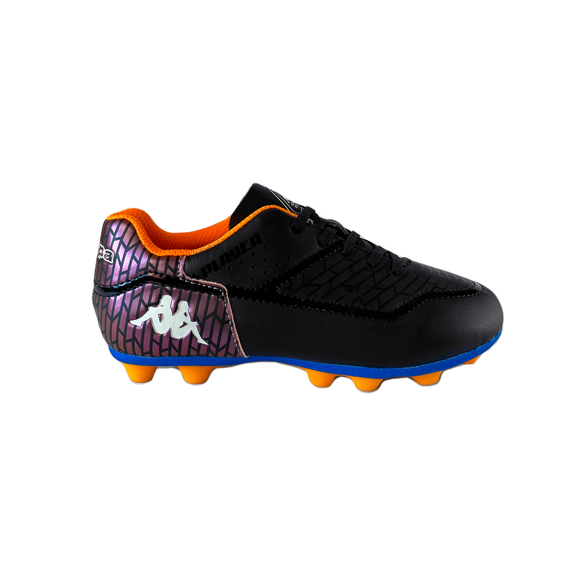 Zapatilla Fútbol Kids Kombat Player Black Blue Royal Firm Ground-0