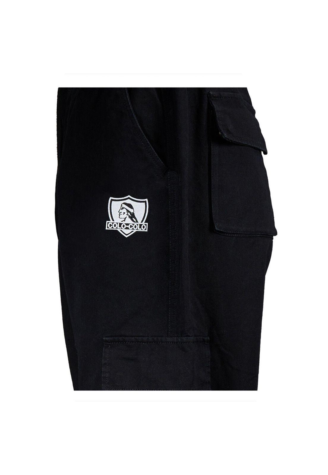 Pantalón Colo Colo Urbano Hombre Cargo Negro-2