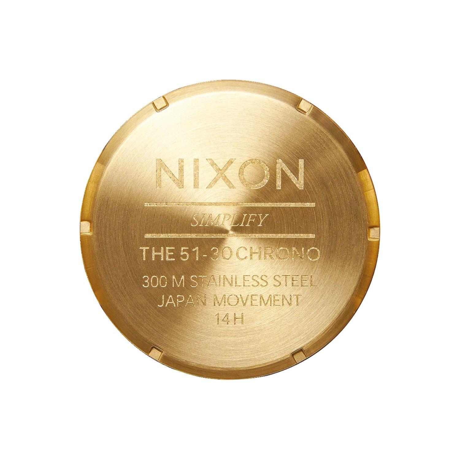 Reloj Nixon 51-30 Chrono All Gold Black-4