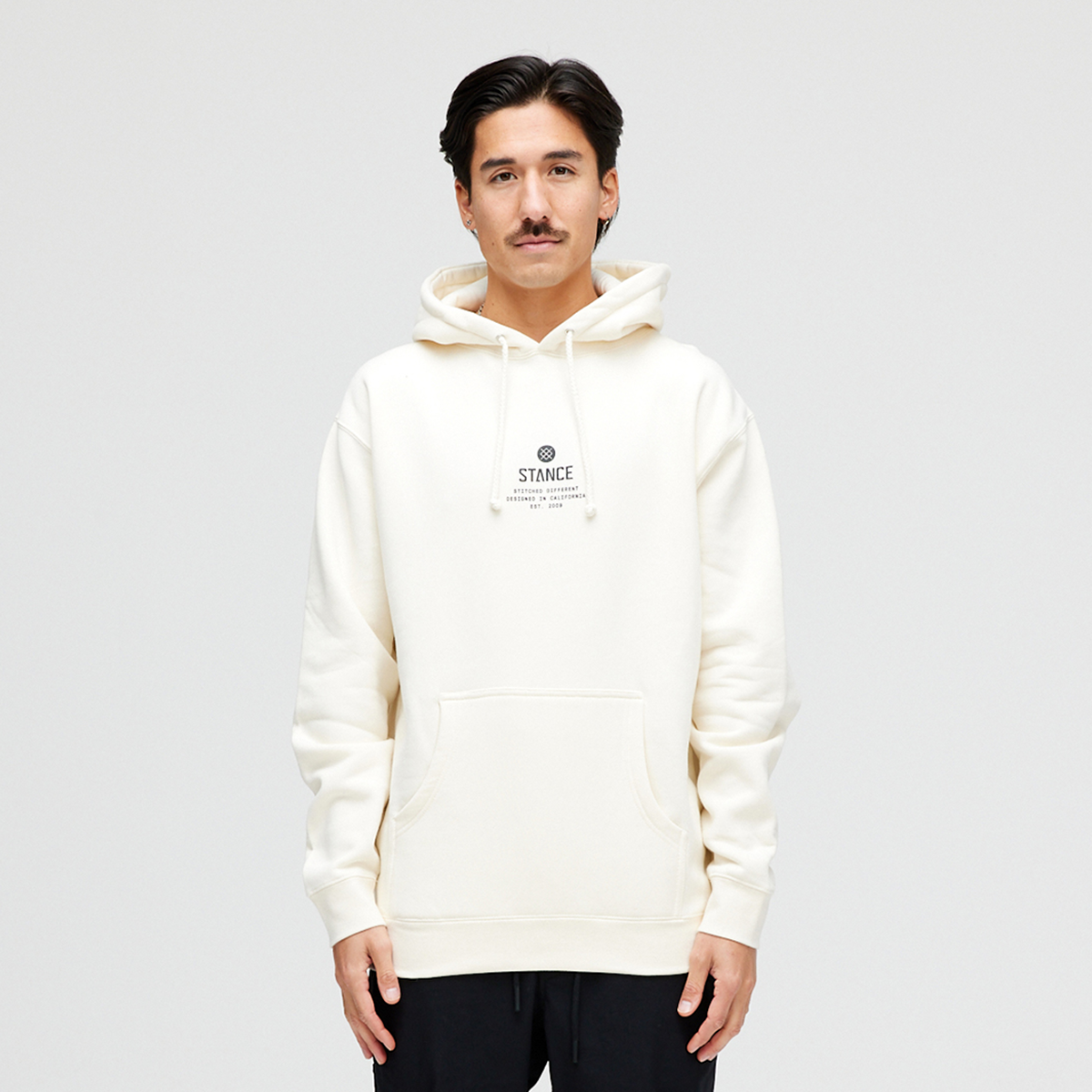 Polerón Stance Established Hoodie Bone-0