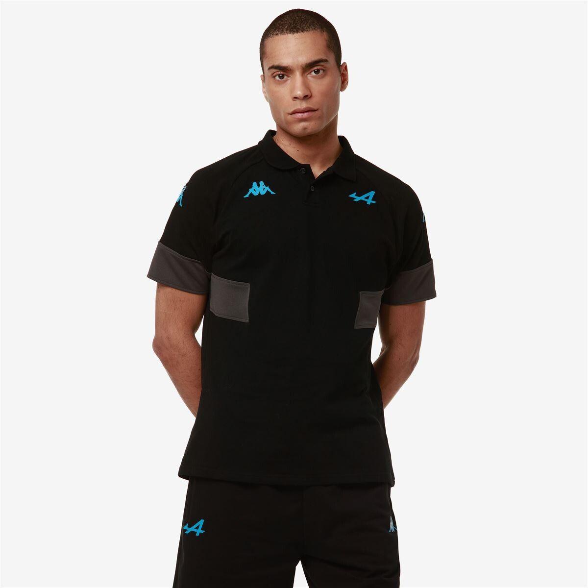 Polera Kappa Men Supporter Andoi Alpine F1 Black Grey-0