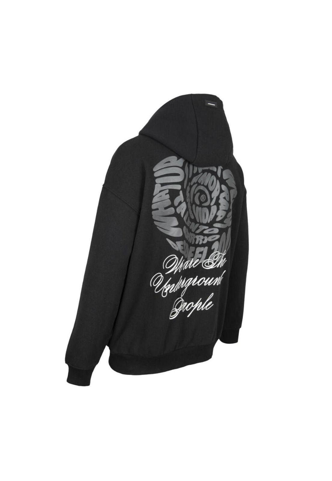 Polerón We Are The Underground Full Zipper Black-2