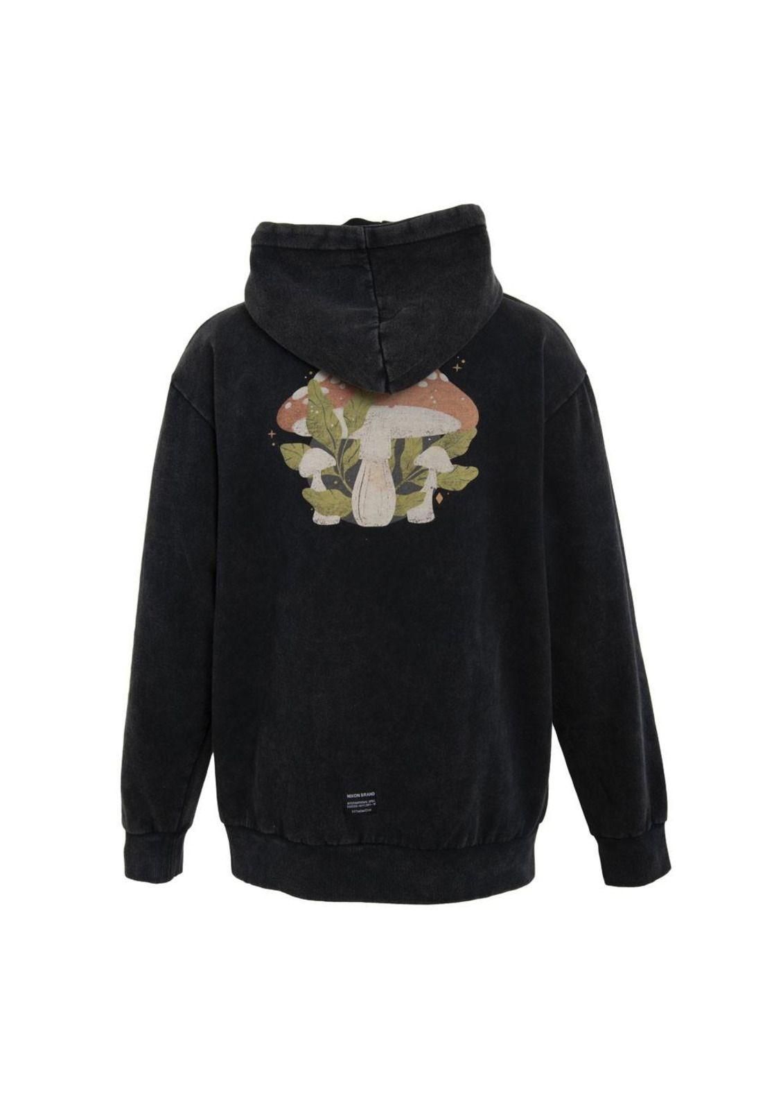 Poleron Men Full Zipper Mushroom Print-2