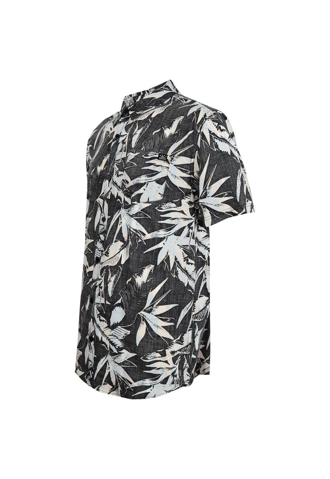 Camisas Manga Corta Reef Hombre Negro-1