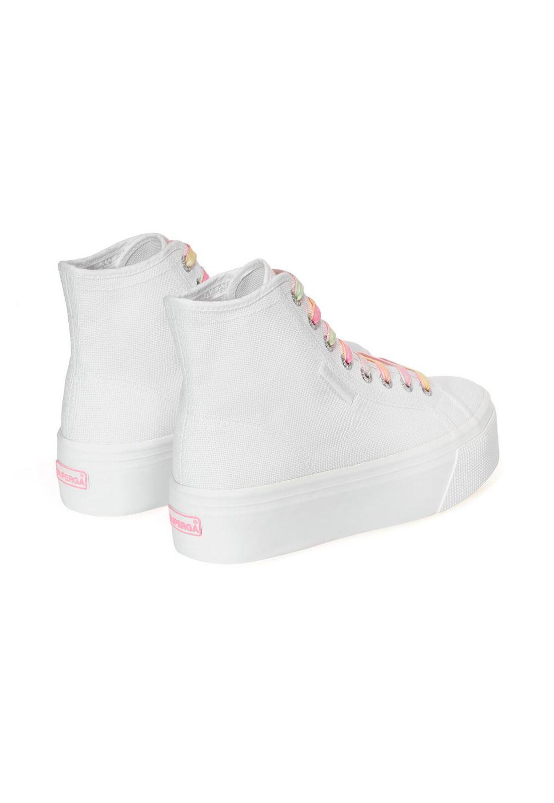 Zapatilla 2708 Hi Top Shaded Lace White Candy Multicolor-2