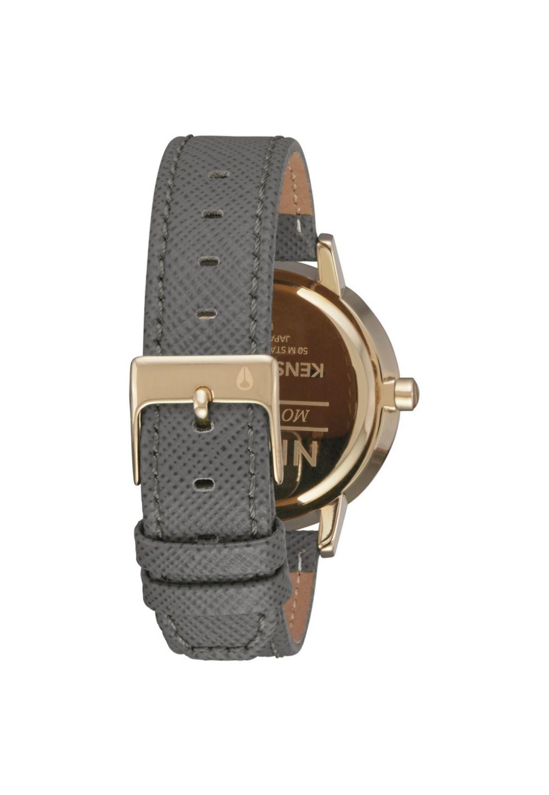 Reloj Nixon Kensington Leather Gold Charcoal-2