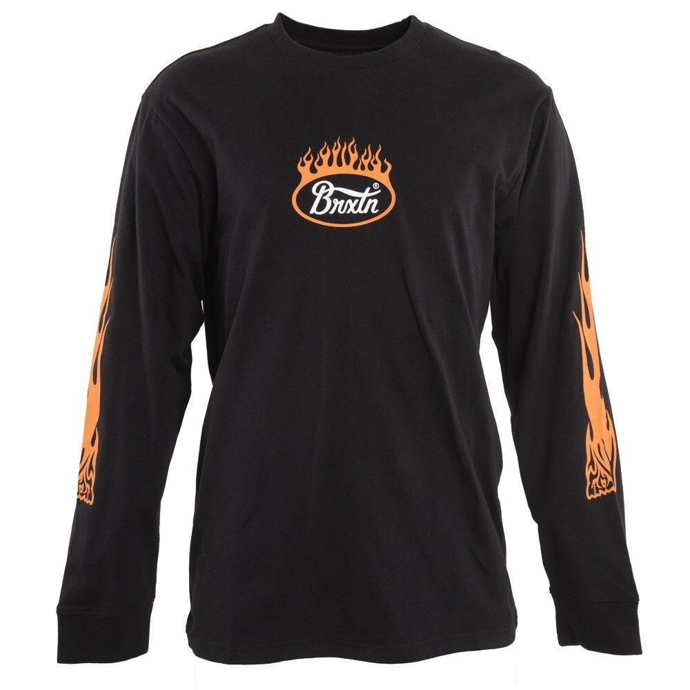 Polera Men Manga Larga Black Flames-0