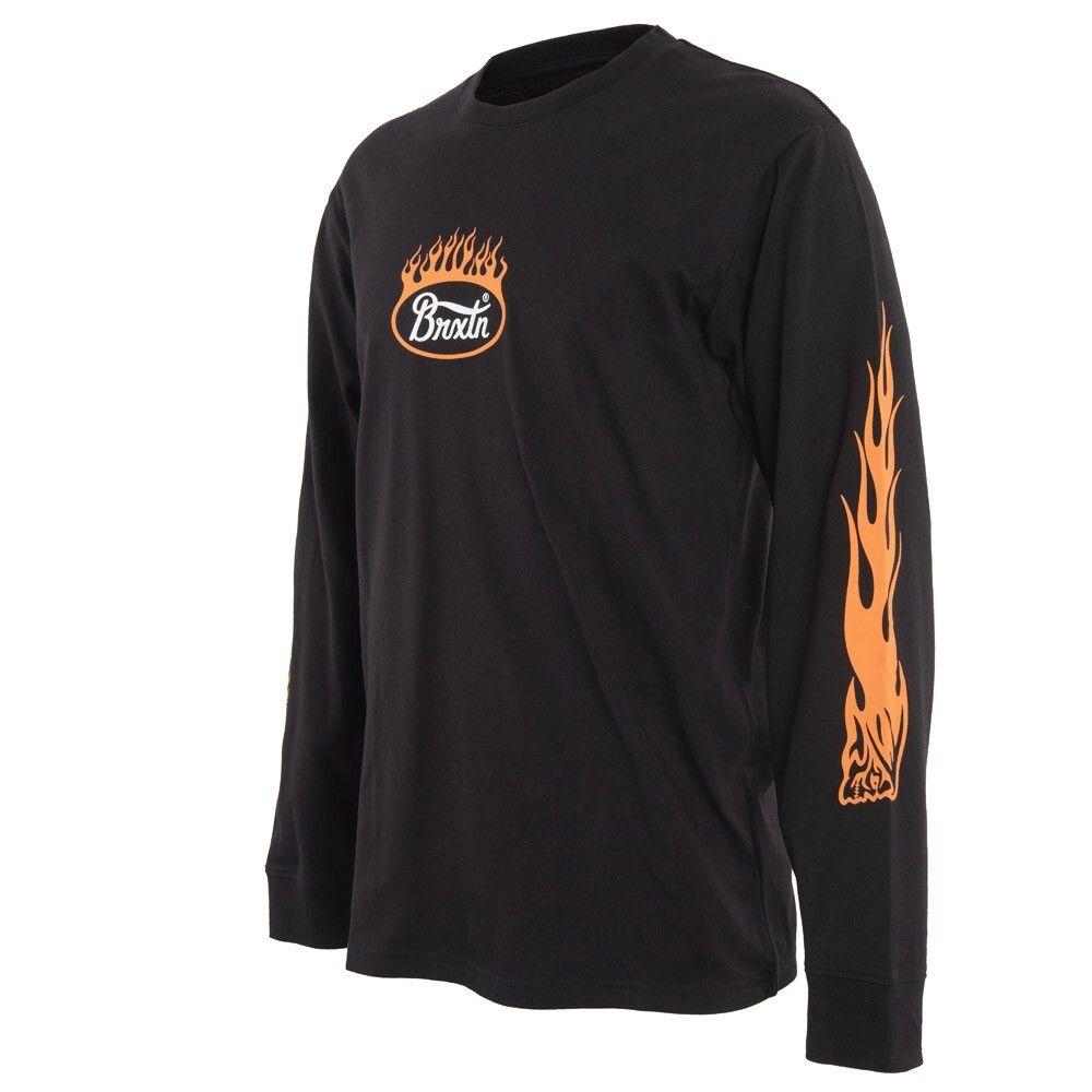 Polera Men Manga Larga Black Flames-1