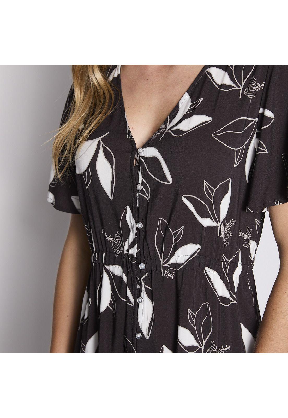 Vestido Reef Women Black Buttons-2