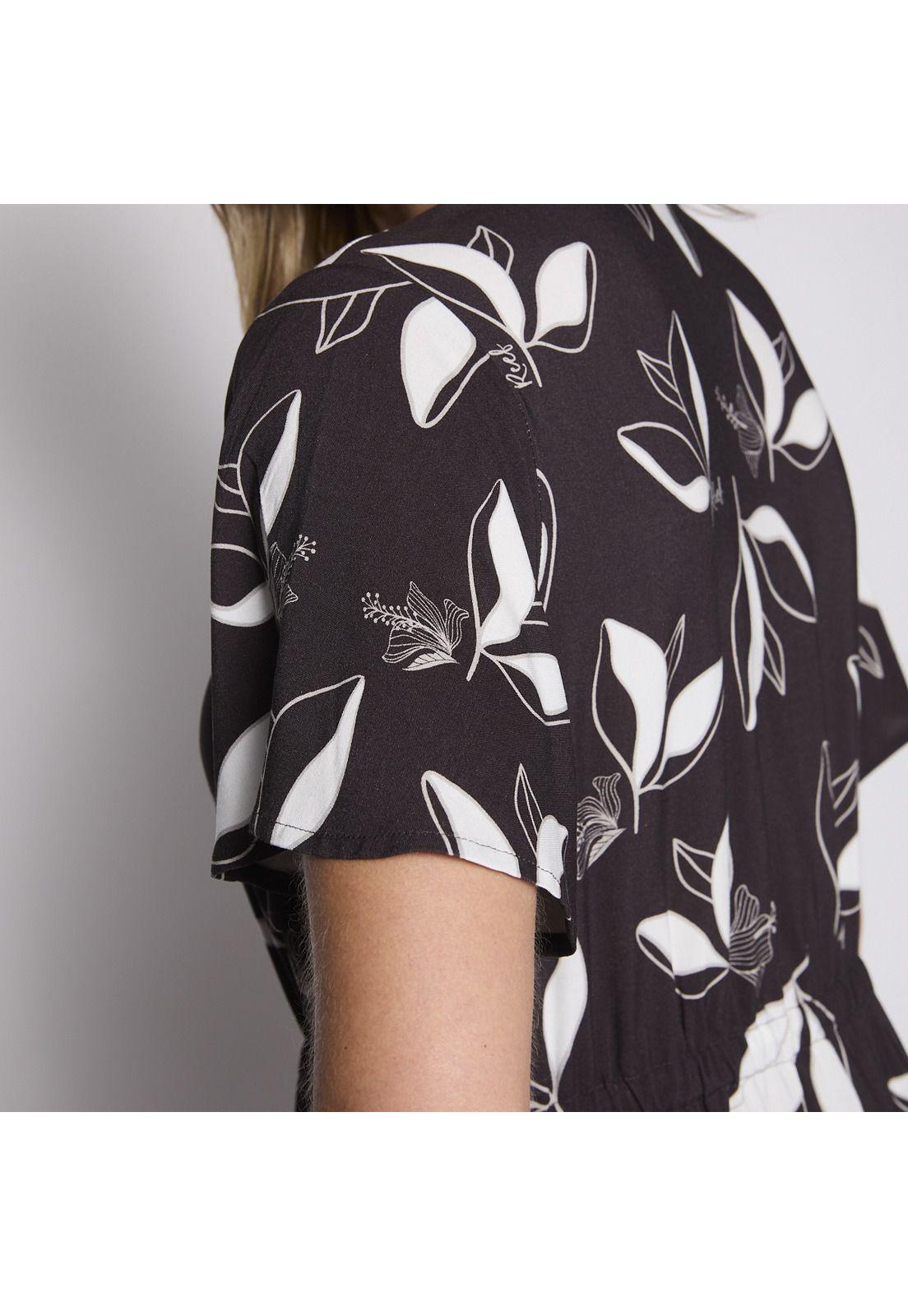 Vestido Reef Women Black Buttons-3
