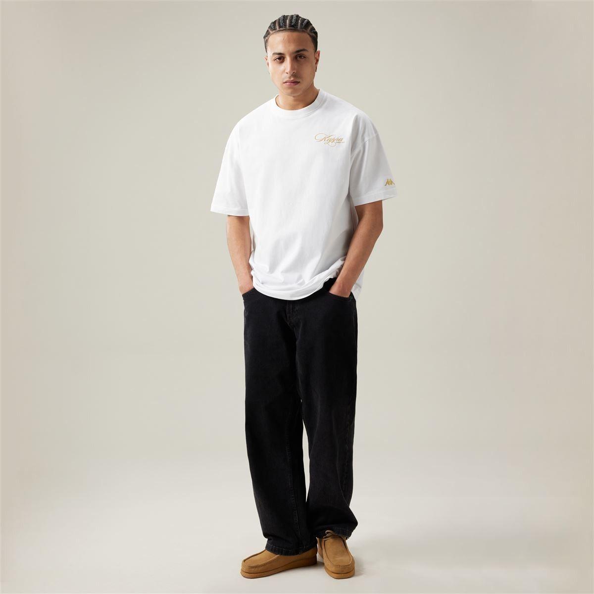 Polera Kappa Men Authentic Norda White Yellow Gold Rick-2