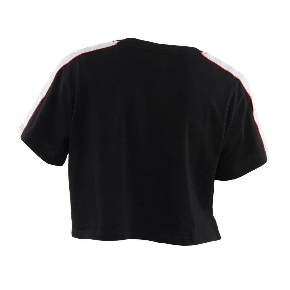 Polera Crop Top 2201 Women Negro Banda Blanca-1