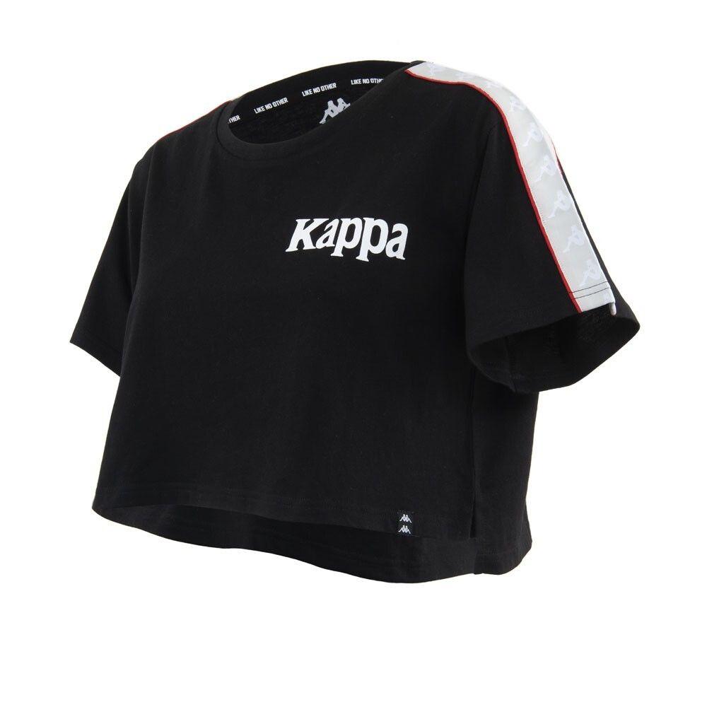 Polera Crop Top 2201 Women Negro Banda Blanca-2