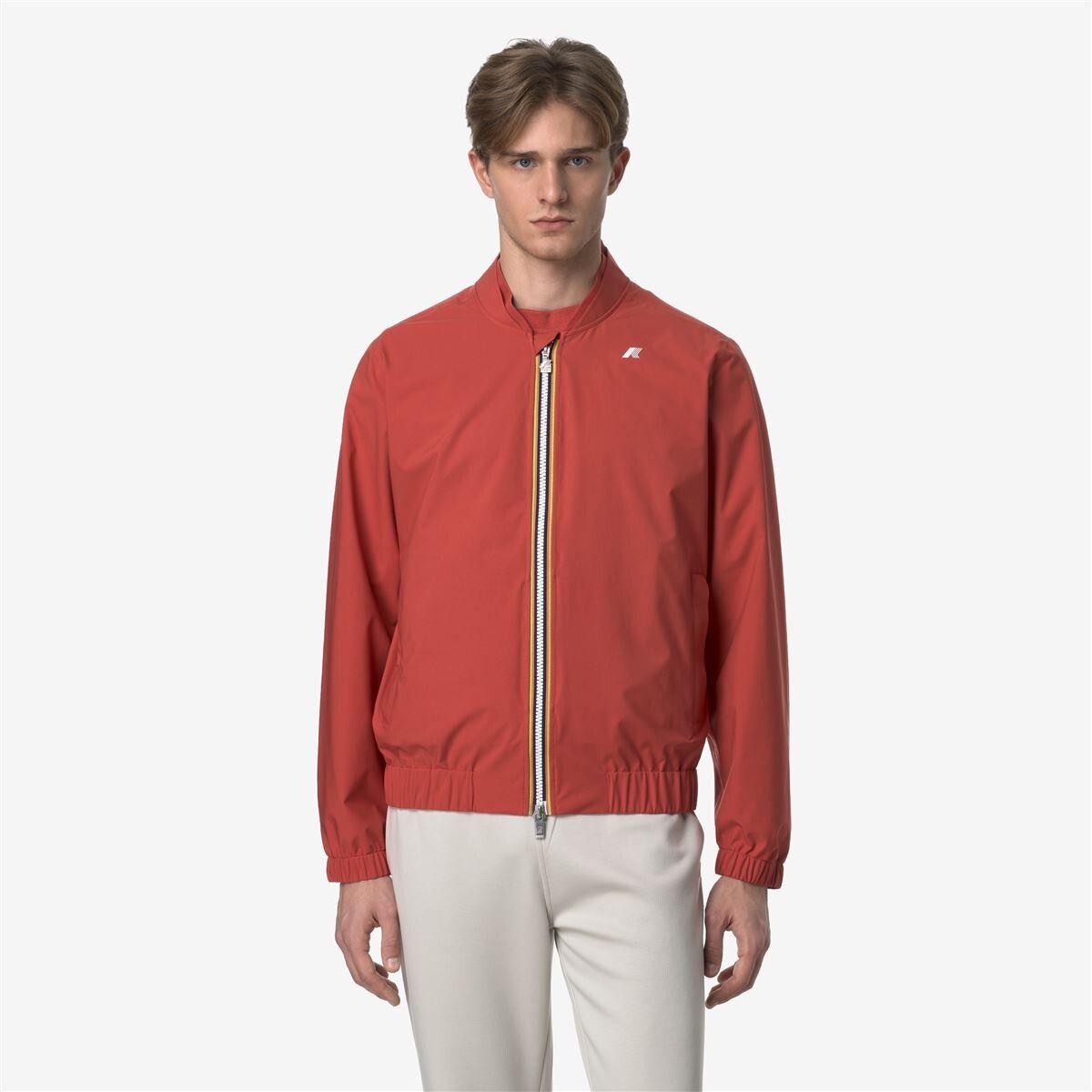 Chaqueta Men Impermeable Aurene Stretch Dot Red Jasper-1