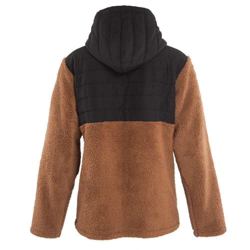 Sherpa Men Full Zipper Brown Black-2