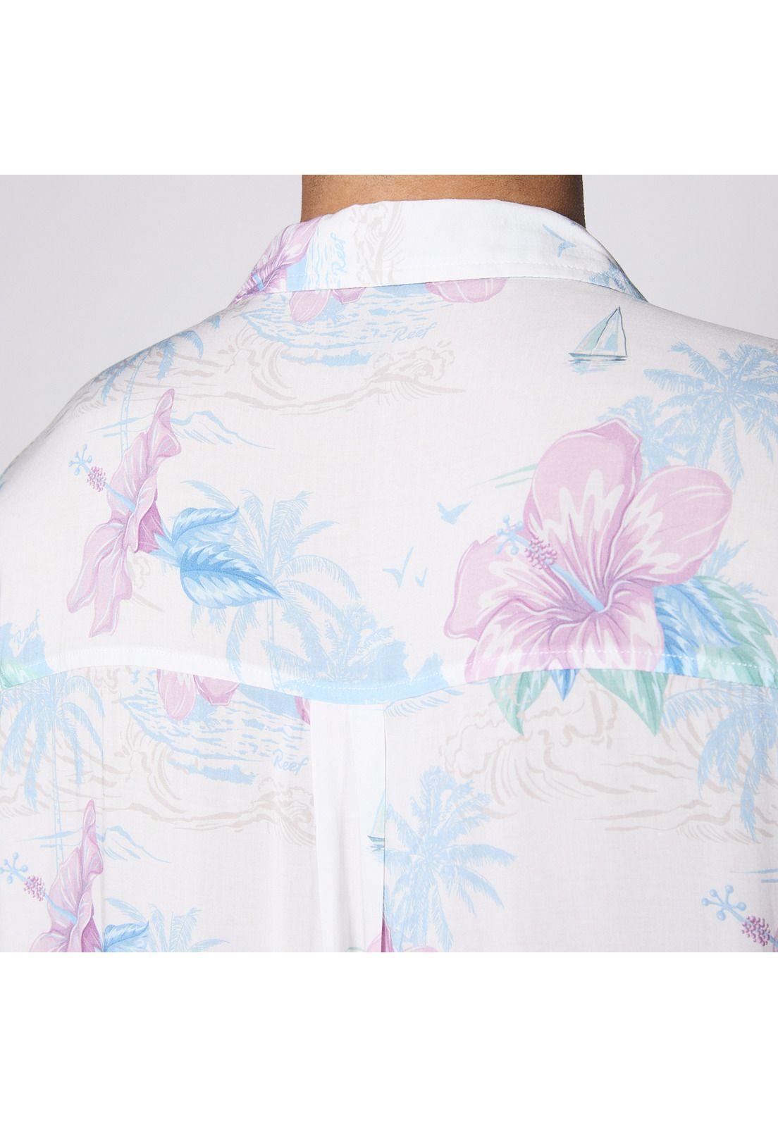 Camisa Reef Men Floreada Blanca-7